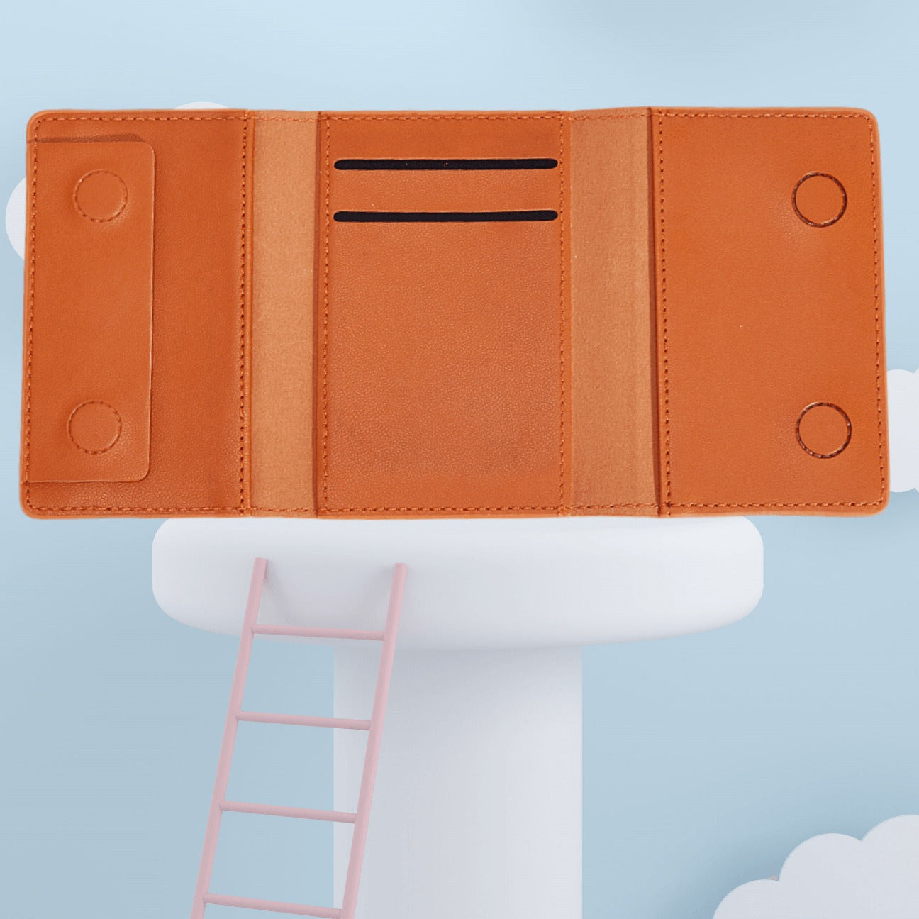 PU leather magnetic folding MagFold Wallet Stand