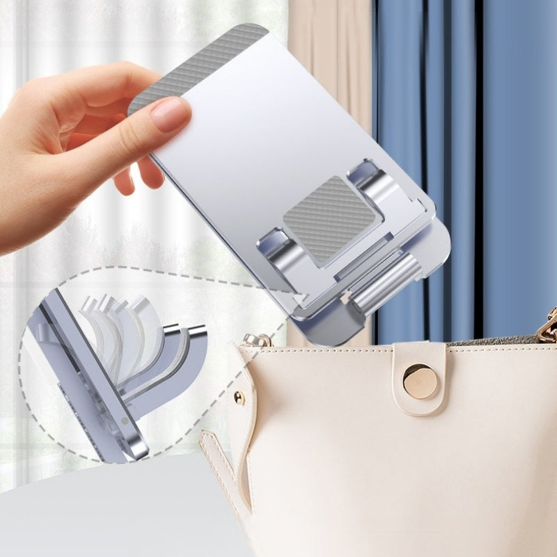 Portable height-adjustable folding desktop stand