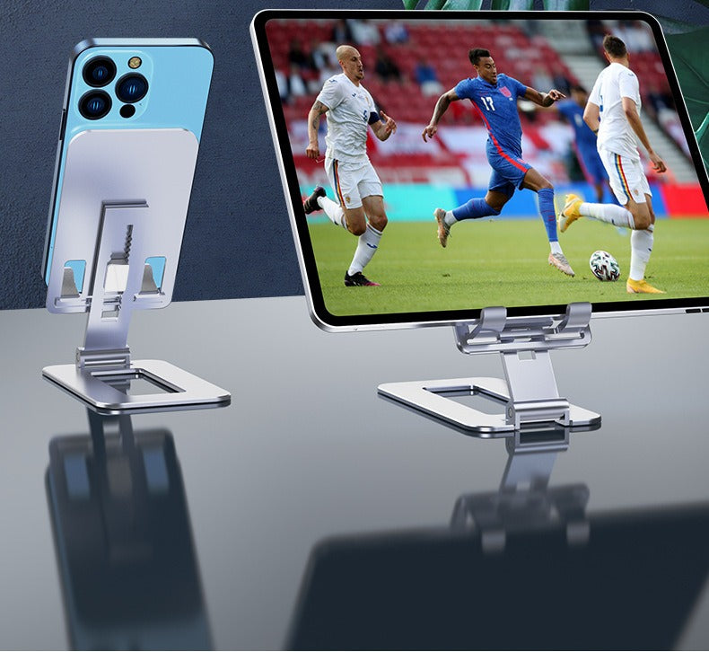 Portable height-adjustable folding desktop stand