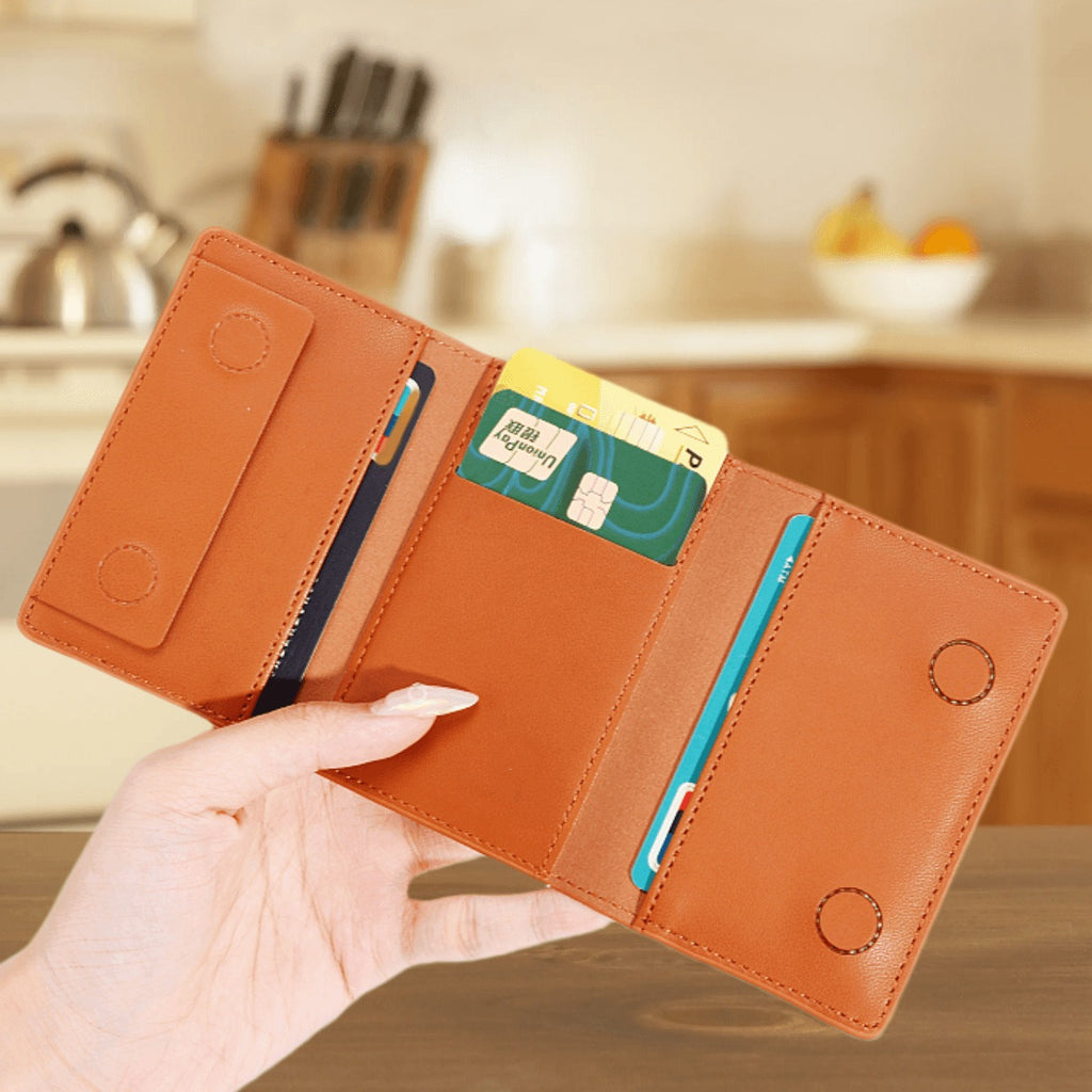 PU leather magnetic folding MagFold Wallet Stand