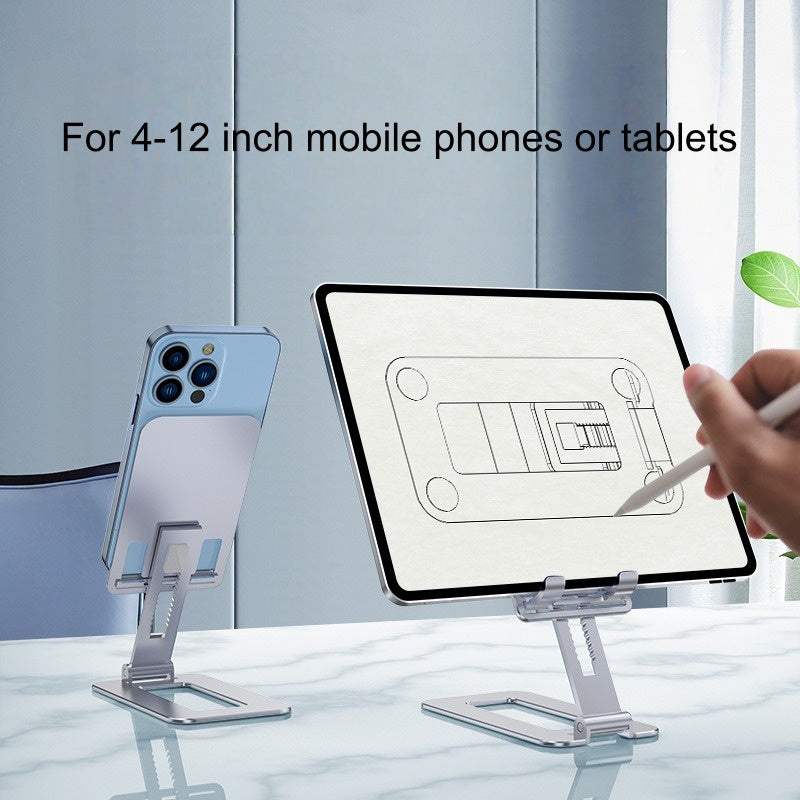 Portable height-adjustable folding desktop stand