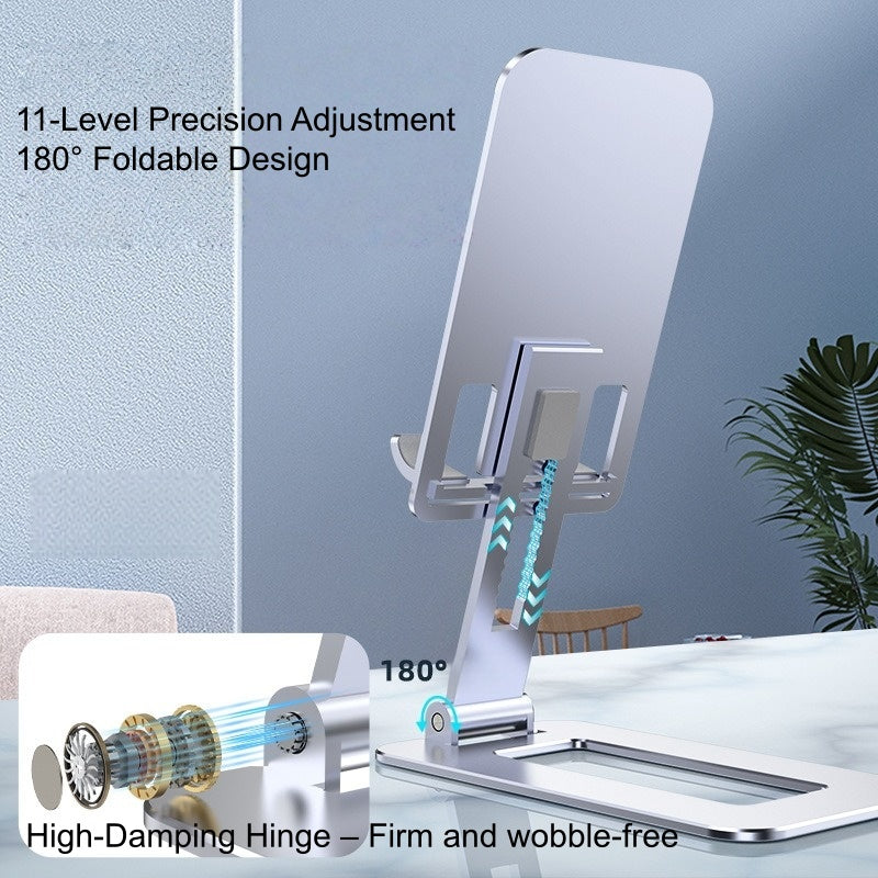 Portable height-adjustable folding desktop stand