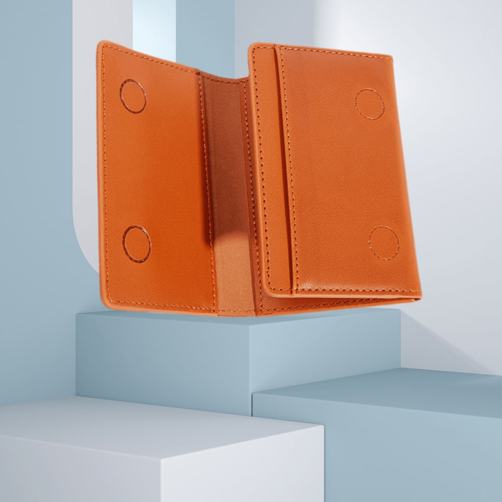 PU leather magnetic folding MagFold Wallet Stand
