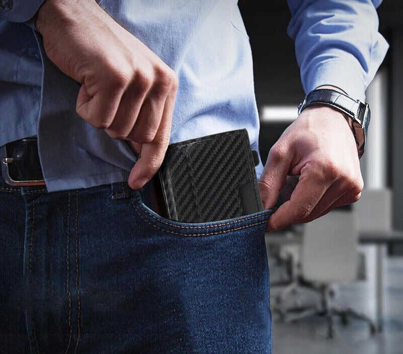 Minimalist ultra-thin wallet for men with RFID anti-theft function