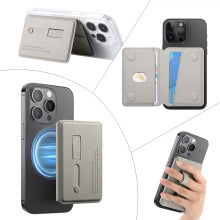 MagFold Wallet Stand  with Wrist Strap-Magnetic Wallet & Desk Stand