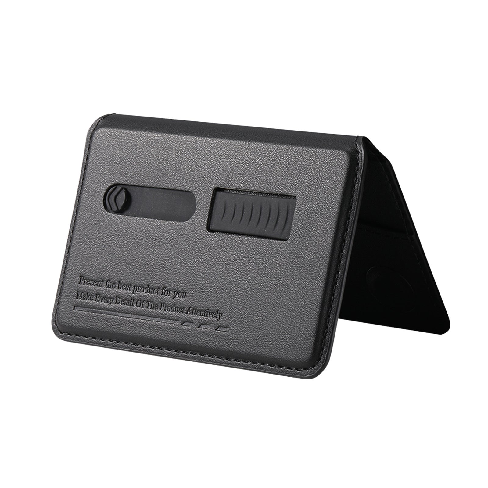 MagFold Wallet Stand  with Wrist Strap-Magnetic Wallet & Desk Stand