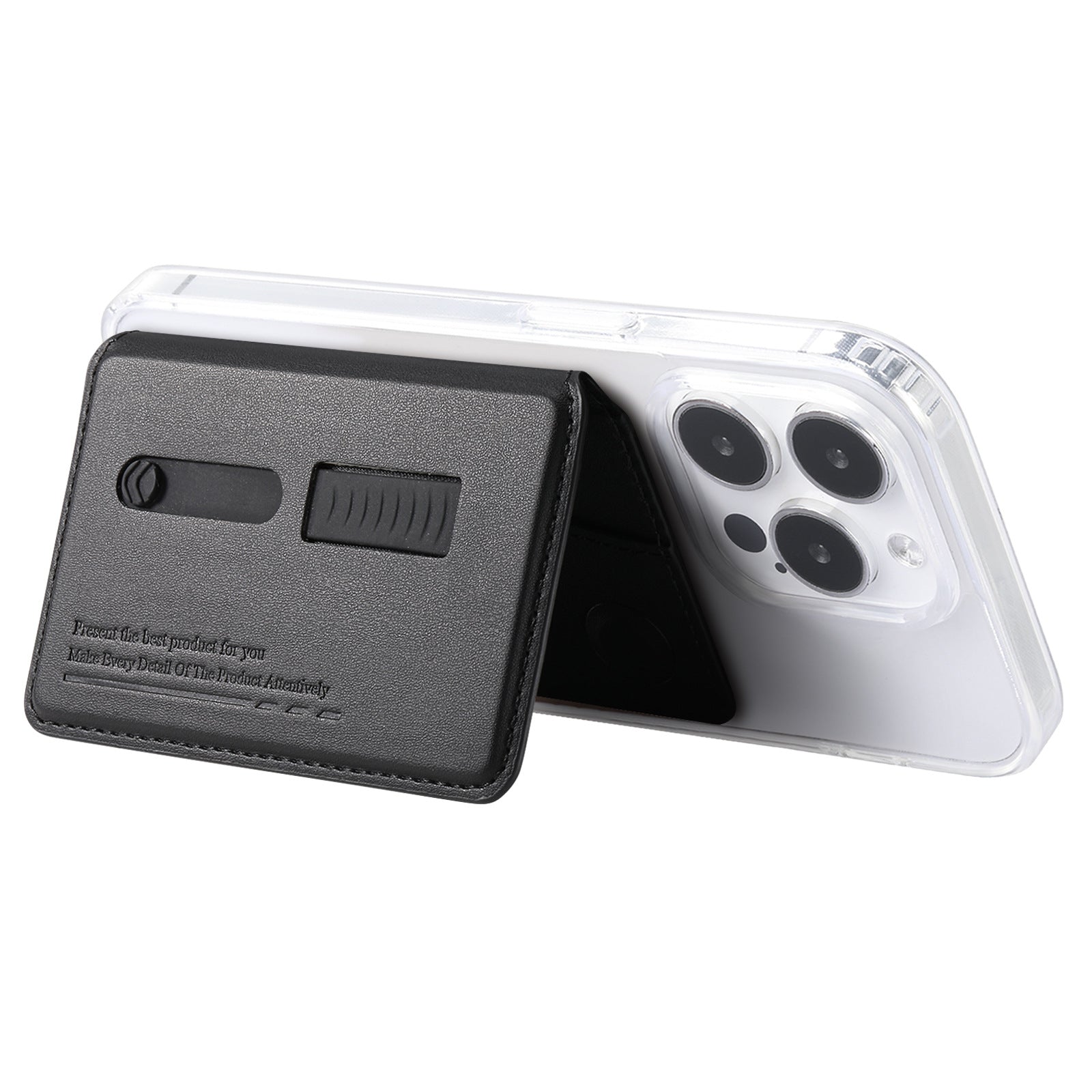 MagFold Wallet Stand  with Wrist Strap-Magnetic Wallet & Desk Stand